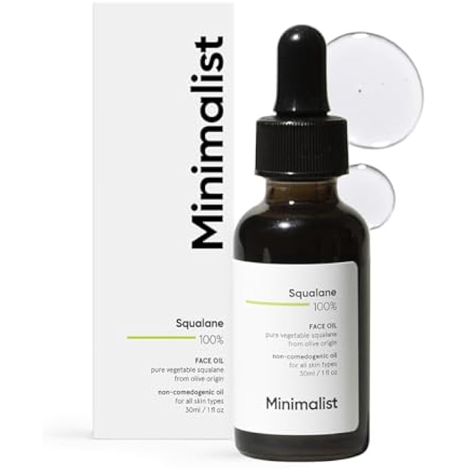 MINIMALIST SQUALANE 100% (PLANT DERIVED) SUPER-LIGHTWEIGHT FACE OIL | IMPROVES SKIN HYDRATION, PROVIDES LIGHT MOISTURIZATION & REDUCES FINE LINES | 30 ML - Image 1